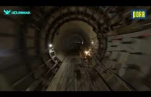 Najnowszy lot dronem przez tunel pod cieśniną w Świnoujściu