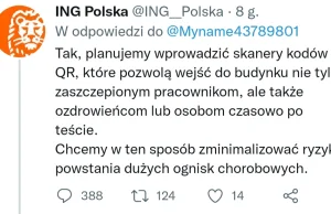 Bank ING Licza się ludzie...No chyba że są niezaszczepieni, To wtedy nie!