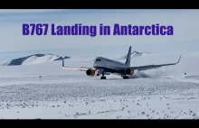 Lądowanie i startowanie samolotu na Antarktydzie