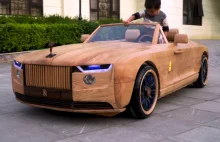 Pewien mężczyzna z Wietnamu zbudował dla syna drewnianą replikę Rolls-Royce'a