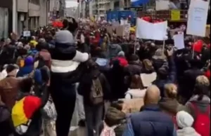 Gigantyczne protesty w Brukseli