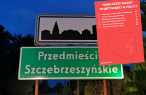 Najdłuższe nazwy miejscowości w Polsce [Mapka]