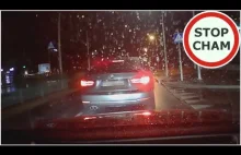 Kierowca BMW zajeżdża, hamuje i blokuje drogę