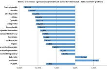 Spadek liczby zgonów w Polsce pomiędzy IX-XII/2021 a 2020r.