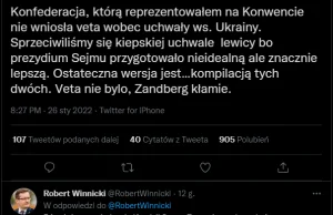 Odpowiedź Roberta Winnickiego na zarzuty stawiane przez Adriana Zandberga.