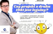 Druk 1981 Projekt ustawy o obowiązkowych testach i odszkodowaniu za zakażenie.