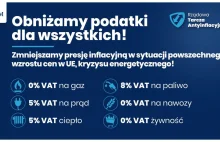 Weszły obniżki VAT w ramach tarczy antyinflacyjnej