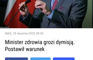 PILNE: Ministerze Zdrowia Adamie Niedzielski miej godność zrób jak zapowiadałeś!