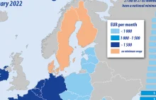 Od Luksemburga, po Bułgarię. Mapa płacy minimalnej w UE