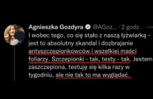 Zaszczepiona Gozdyra testuje się kilka razy w tygodniu xD