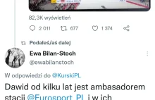 Ewa Bilan-Stoch odpowiada TVP "Dawid od kilku lat jest ambasadorem Eurosportu"