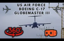 Boeing C-17 Globemaster III landing VR 360 °