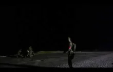 Nocne strzelanie baterii przeciwlotniczej 6 batalionu dowodzenia Kraków