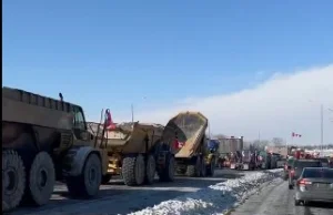 Kanada - do protestów dołączają ciężarówki z kopalni/budów