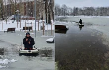 Kłajpeda: Zimowe powodzie spowodowały zalanie parku