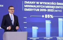 Morawiecki zapowiada podwyżki emerytur. "W skali bezprecedensowej"