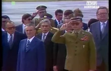 PRL 1984 Pożegnanie Nicolae Ceausescu w Warszawie