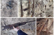 Arsenał broni z okresu IIWŚ odkryty na budowie w Sopocie (GALERIA)