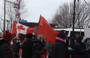 Komuniści zorganizowali w Ottawie kontrprotest wobec Konwoju Wolności