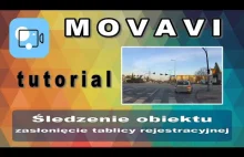 #Movavi video editor - śledzenie obiektu, przysłonięcie tablicy rejestracyjnej