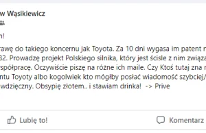 Prośba o Wykopefekt w sprawie projektu.