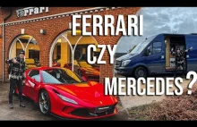 Mercedes kampervan vs szybkie Ferrari? Co znaleźli w małej wiosce?
