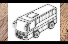 Jak narysować prawdziwy autobus, samouczek rysowania dla początkujących