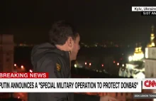 Eksplozje podczas transmisji CNN z Kijowa
