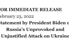 Prezydent Putin wybrał wojnę - pilne oświadczenie Joe Bidena