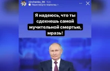 Instagram kasuje post o Putinie 'Mam nadzieję, że zdechniesz najgorszą śmiercią'