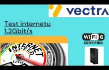 Test internetu 1.2 Gbit/s od Vectry