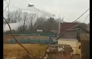 Atak rosyjskiego samolotu na cywili.