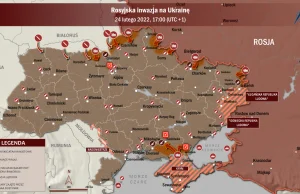 Rosyjska inwazja na Ukrainę – 24 lutego 2022 [MAPY]