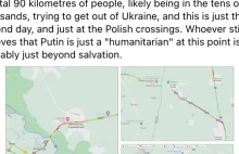 Łącznie 90 km samochódów pod polskimi granicami