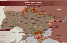 Rosyjska inwazja na Ukrainę – 25 lutego 2022 [MAPY]