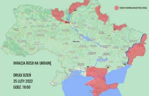 MAPA INWAZJI ROSJI NA UKRAINĘ