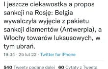 Sankcje UE nie obejmują belgijskich diamentów i włoskich towarów luksusowych.