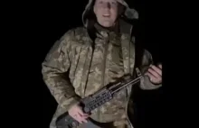 Ukraiński żołnierz z przekazem dla ruskich