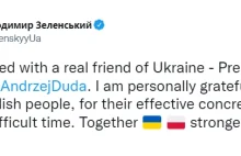 Podziekowania dla Polski od Prezydenta Ukrainy
