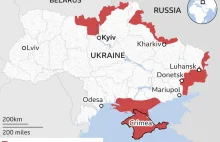 Ile terytorium Ukrainy znajduje się pod kontrolą Rosjan?
