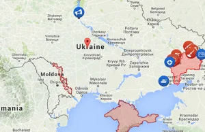 Na żywo - Ukraina Interaktywna mapa konfliktu