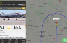 F35 nad Polską, widoczne na Flightradar!