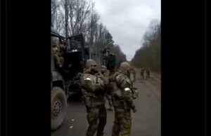 Silny konwój czeczeńskich jednostek na północ od Kijowa