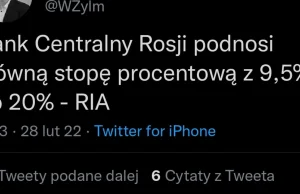 Stopy w Rosji z 9,5% do 20% xddd