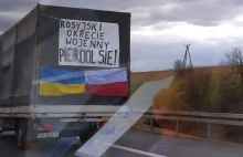 „Rosyjski okręcie wojenny p…l się” na ciężarówce w Polsce (ZDJĘCIE...