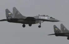 Dwa Migi 29 ukraińskich sił powietrznych uchwycone po raz pierwszy