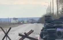 Nieuzbrojeni mieszkańcy Enerhodaru powstrzymali rosyjską kolumnę wojskową