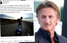 Sean Penn porzucił samochód i szedł pieszo do polskiej granicy.