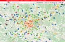 Mapa pracowników KGB i innych służb Białorusi