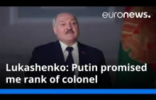 Kołchoźnik łukaszenko twierdzi że putin obiecał mu rangę pułkownika